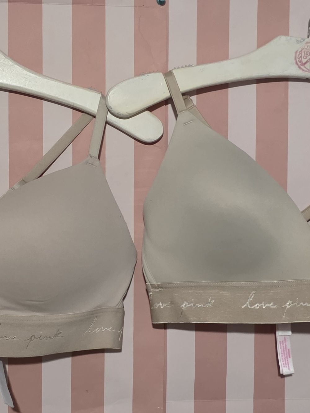 PINK Victoria's Secret Wireless Padded Bralette - Nude